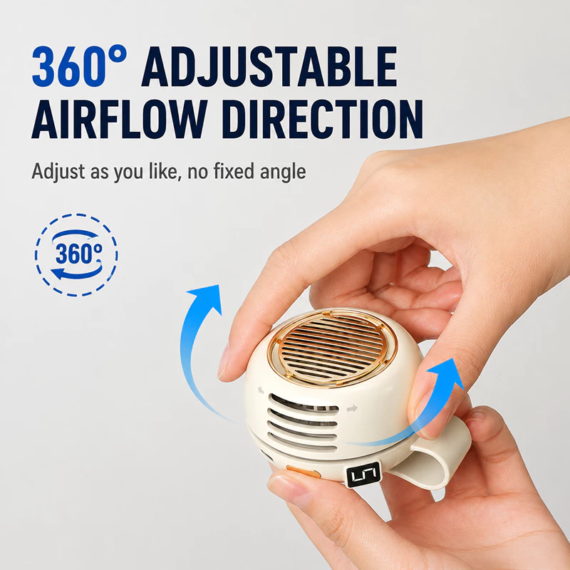 Mini clip fan with adjustable airflow direction