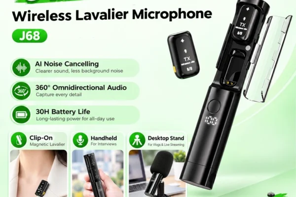 KOORFLY J68 three-in-one wireless lavalier microphone set