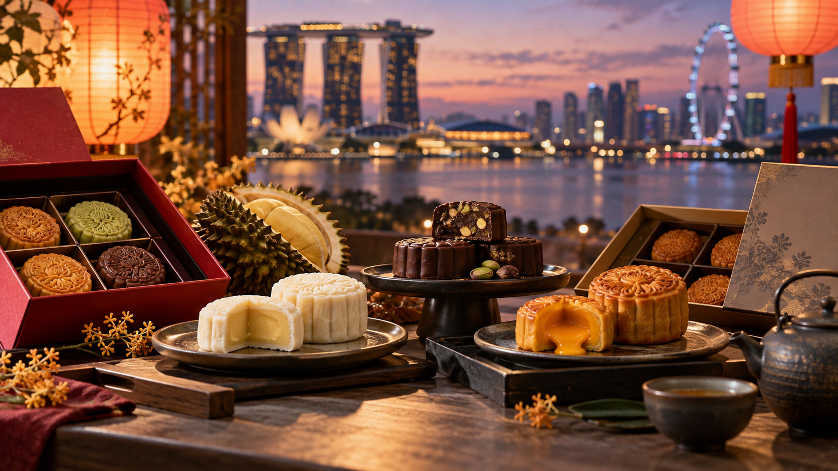 Premium mooncakes and lanterns for Mid-Autumn Festival in Singapore