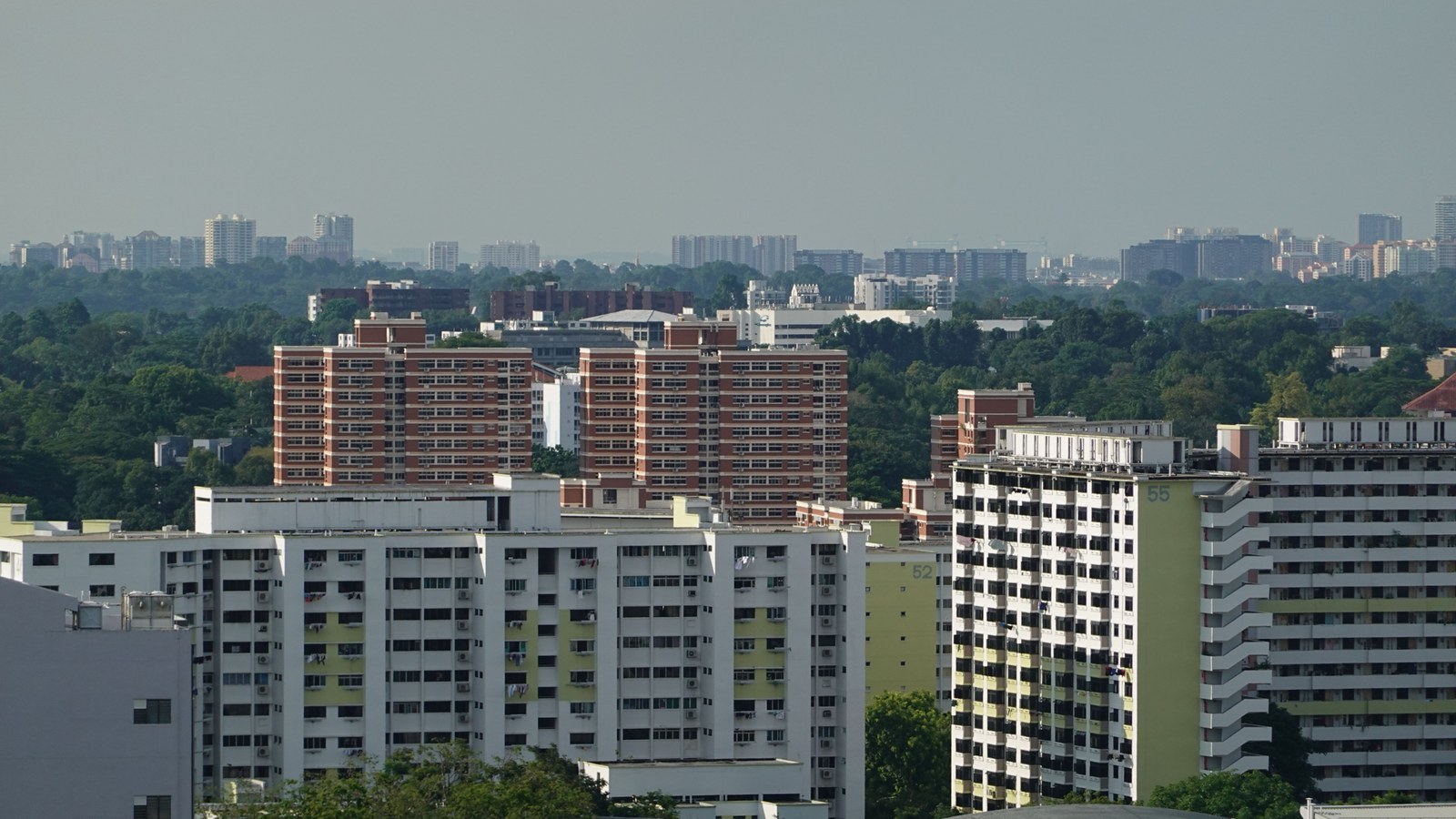 Aerial view of HDB flats in Singapore