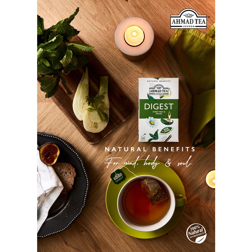 Ahmad Tea Digest infusion with mint, fennel and a cup