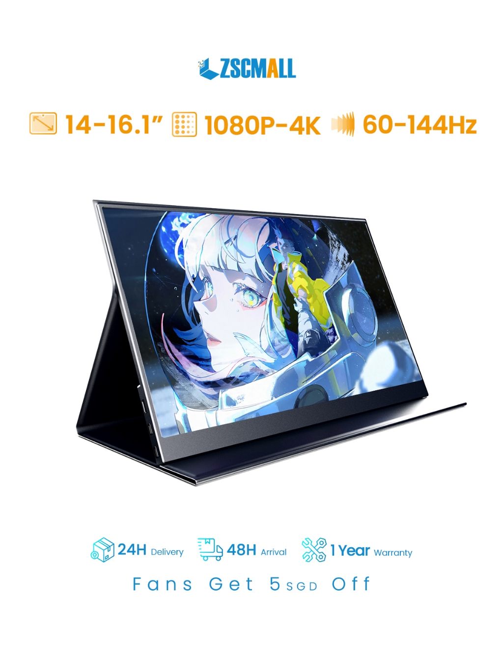 ZSCMALL portable monitor range with protective cover and stand