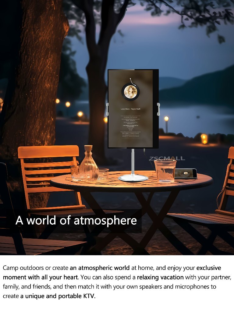 ZSCMALL portable monitor used for outdoor entertainment