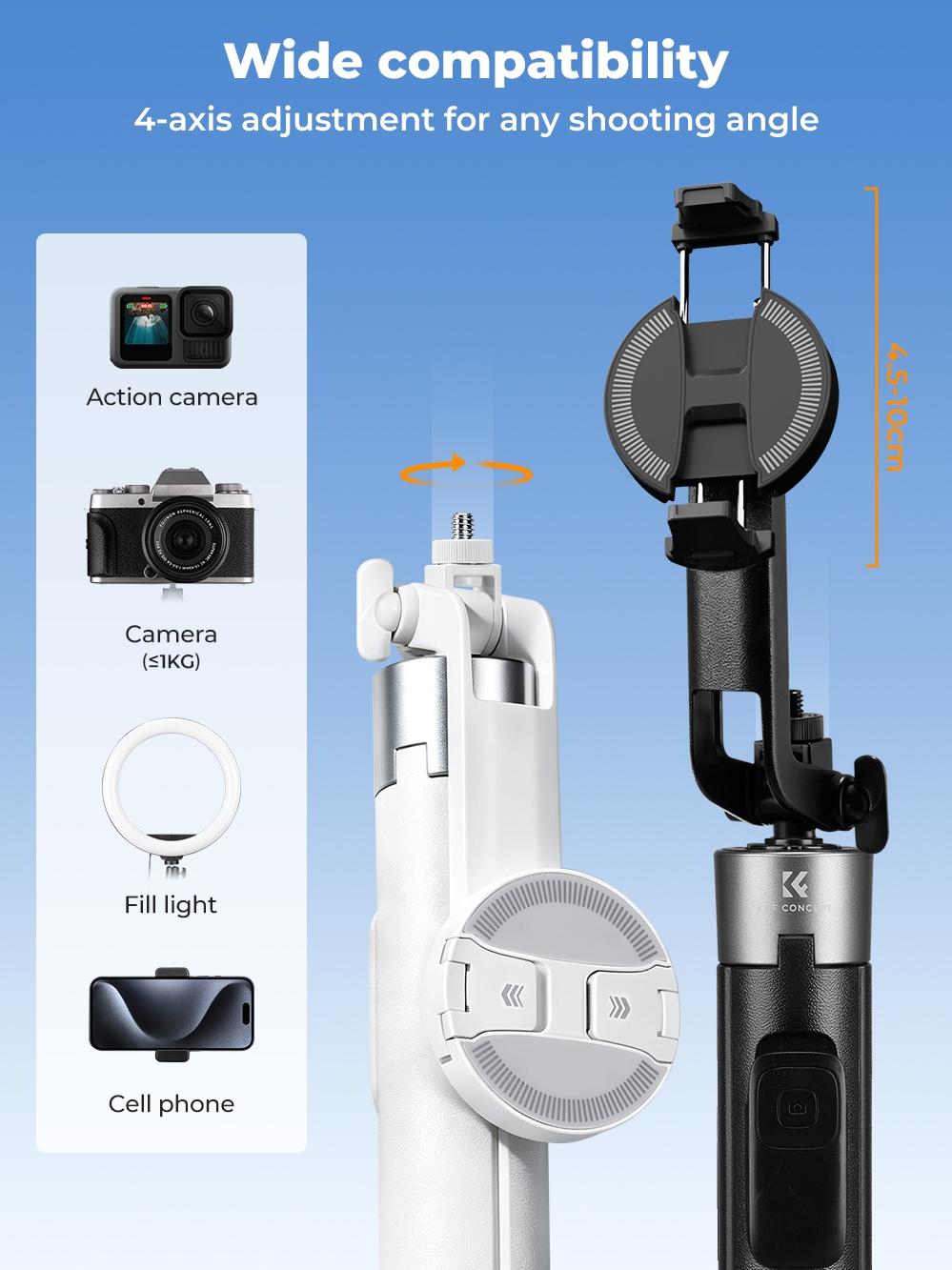 K&F CONCEPT MS-52 camera and phone compatibility