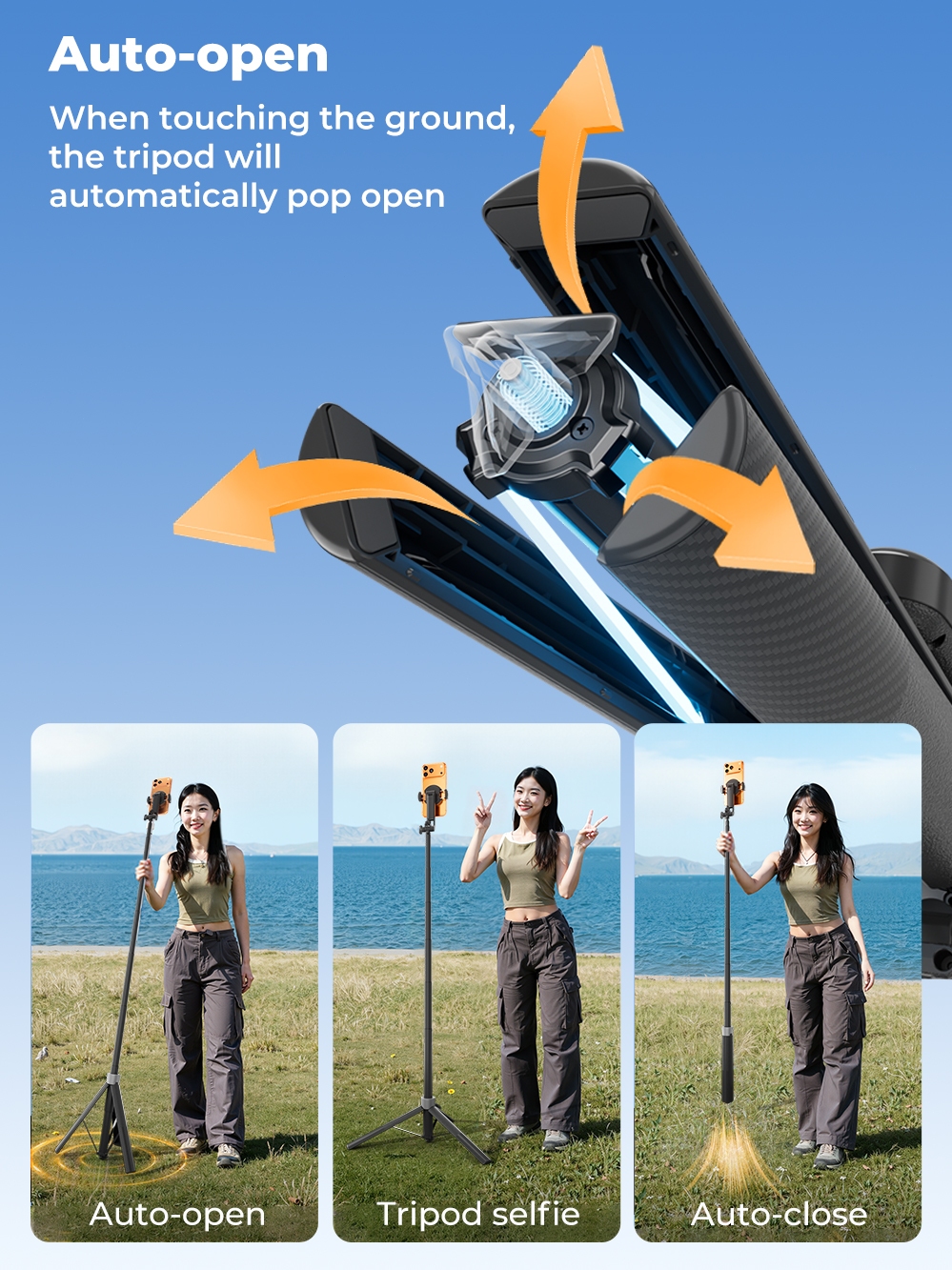 K&F CONCEPT MS-52 automatic tripod opening and folding