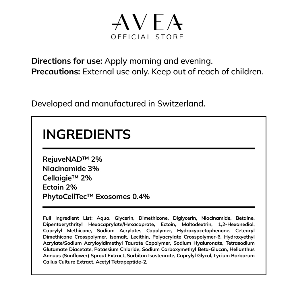 AVEA SkinSpan original ingredient information